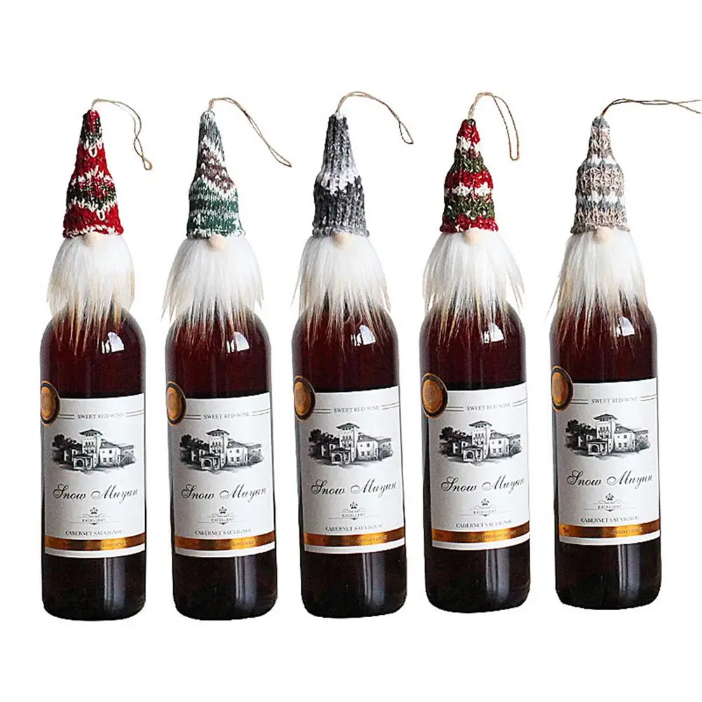 

Christmas Gnomes Wine Bottle Topper Cover Plush Swedish Santa Decorative Wine Bottle Topper Cover Santa Wine Bottle Cover With