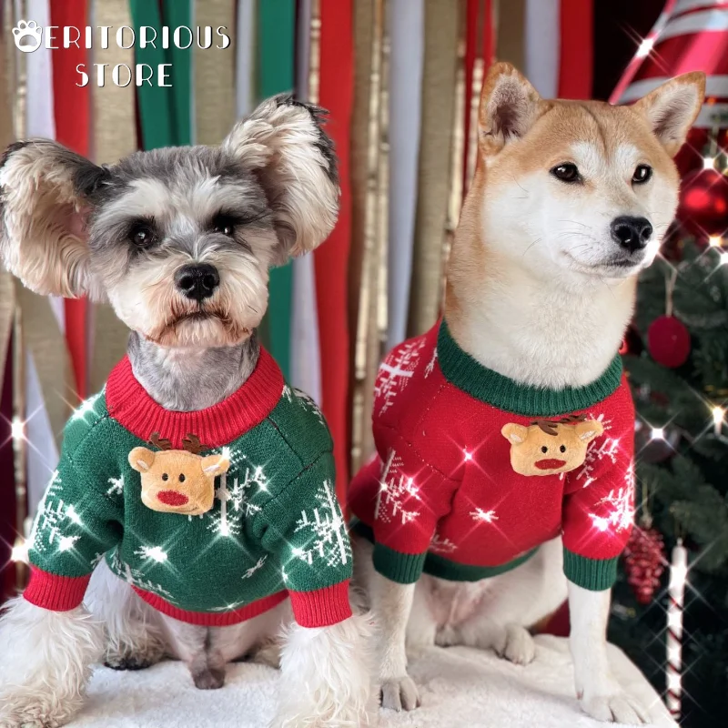 

Pet Dog Christmas Clothes Pet Winter Clothes Dogs Christmas Funny Costumes Cats Role-playing Pet Dogs Christmas Dress Up Clothes