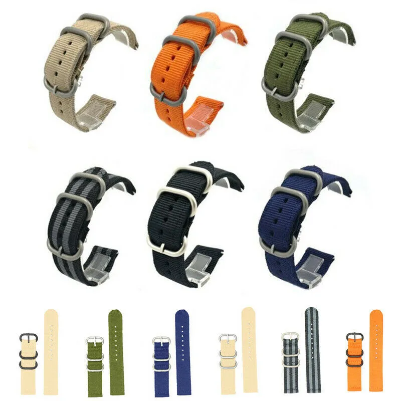 Ремешок нейлоновый армейский для наручных часов брезентовый быстросъемный