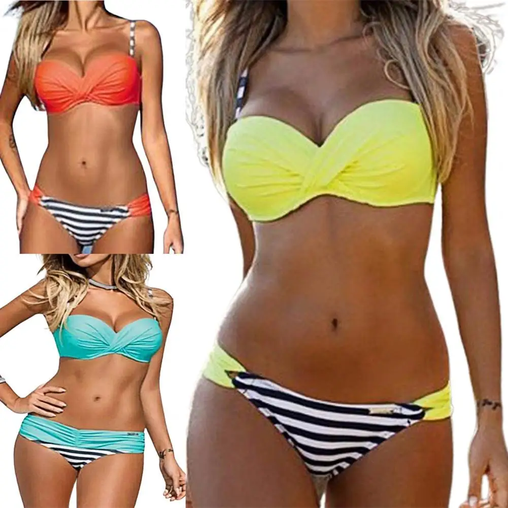 

Fashion Sexy Bikini Padded Women Bra Briefs Swimsuit Bathing Suit Bikini Swimming Costume