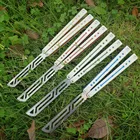 Нож-бабочка Nautilus тренировочный, Белый канал, алюминий + рукоятка G10, лезвие 440, система втулок, тактический складной нож для повседневного использования