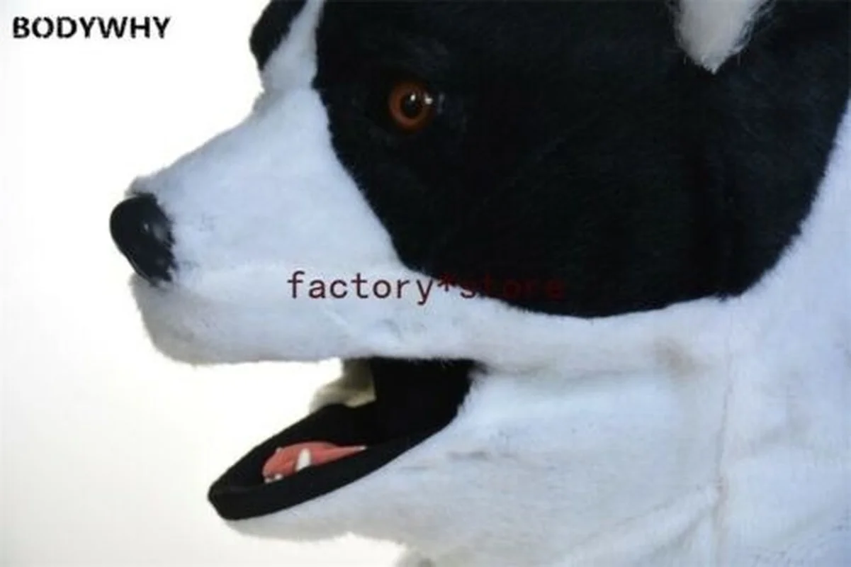 

Corgi Puppy Mascot Costume Can Move Mouth Head Suit Cosplay Furry Suits Party Game Fursuit Cartoon Dress Outfits Carnival Xmas