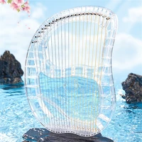 21 strings transparent lyre harp lightweight musical instrument with picks tuning wrench spare string carry bag for beginner