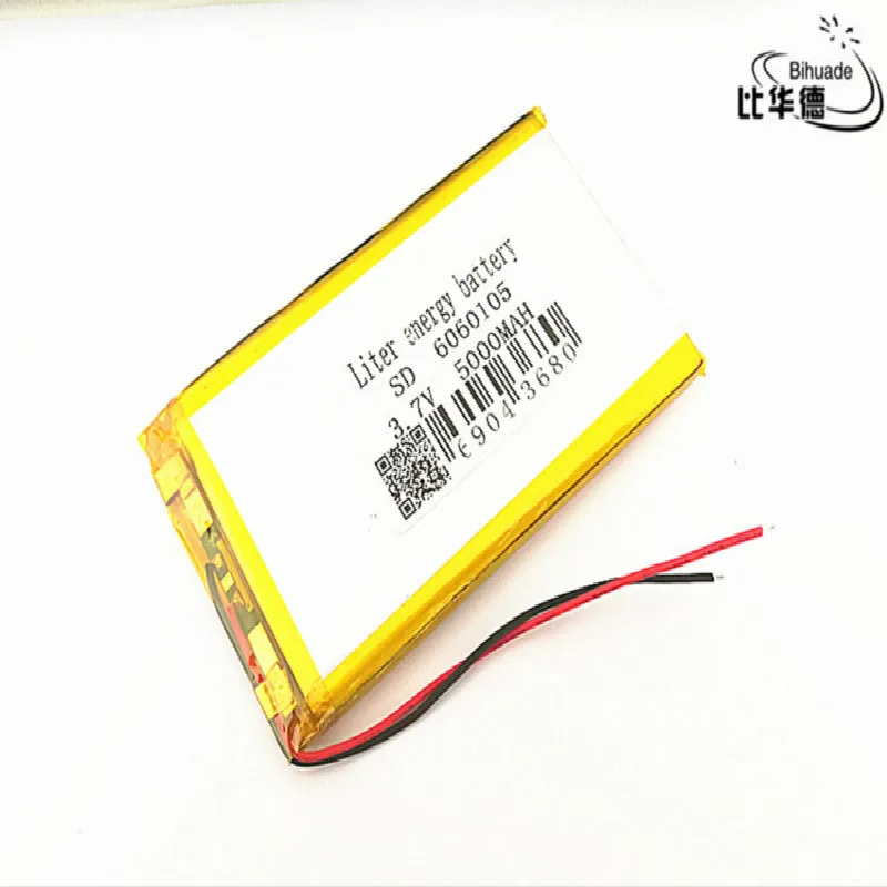 2 шт./литий ионный аккумулятор хорошего качества 3 7 в 5000 мАч 6060105 полимерный литий