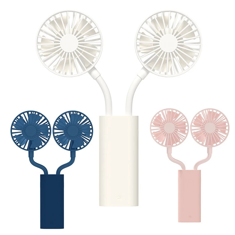 

SANQ Mini Handheld Fan Foldable Couple Double Head Fan 3000MAh Portable USB Charger Fan 360 Degree Adjustment