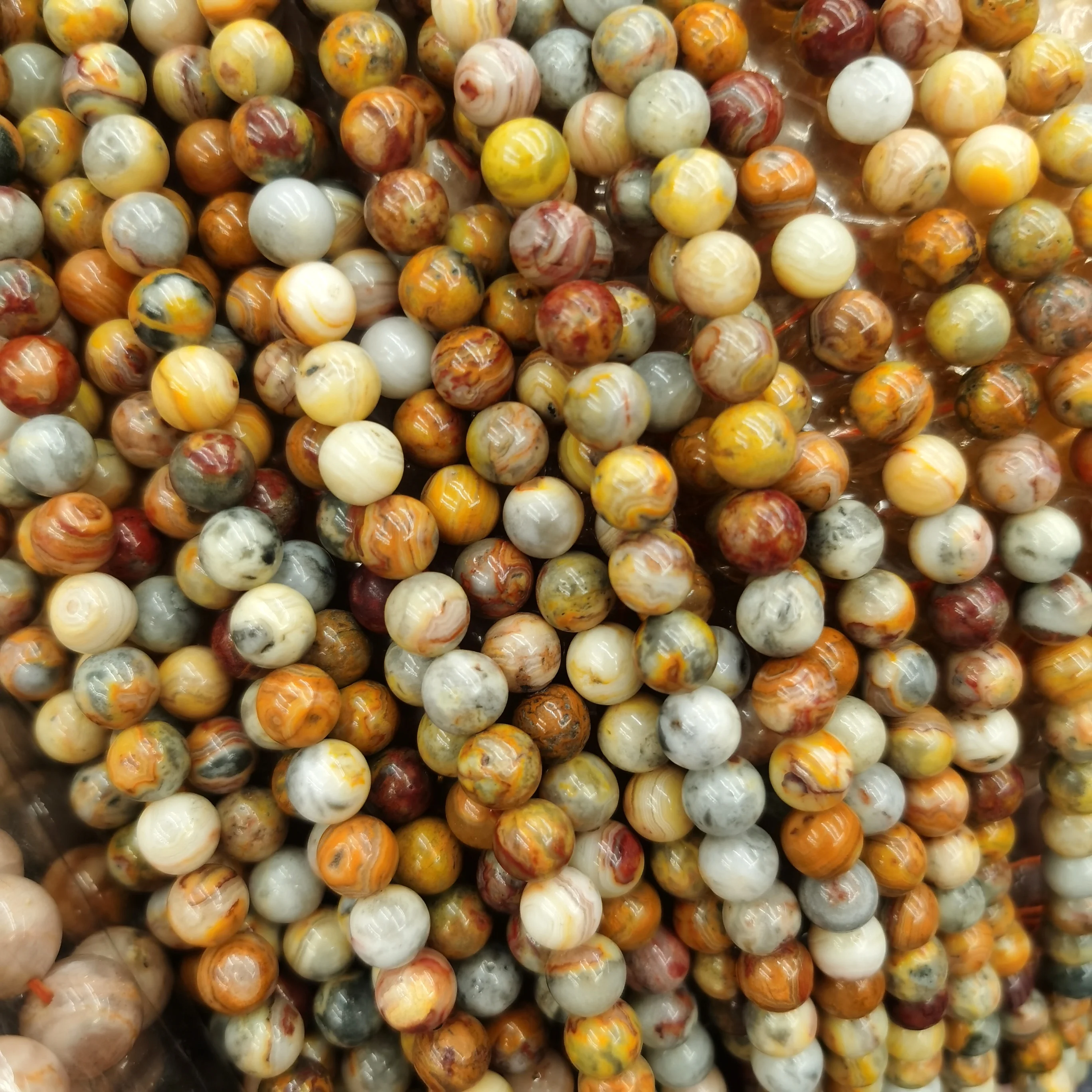 

Crazy agate (Mexican agate) 6mm-12mm 1strands/set (about 38 cm)