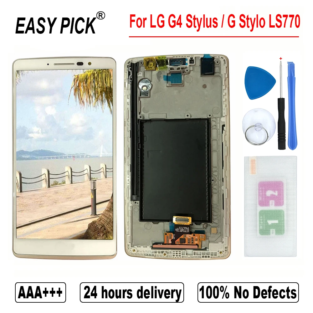 ЖК дисплей кодирующий преобразователь сенсорного экрана в сборе для LG G Stylo LS770 MS631