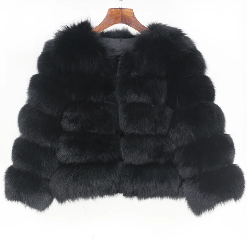 

100% True Fur Coat Natural Fur Jackets Women's Warm and Stylish Winter Warm Leather Fox Fur Overcoats High Quality Fur Vest New