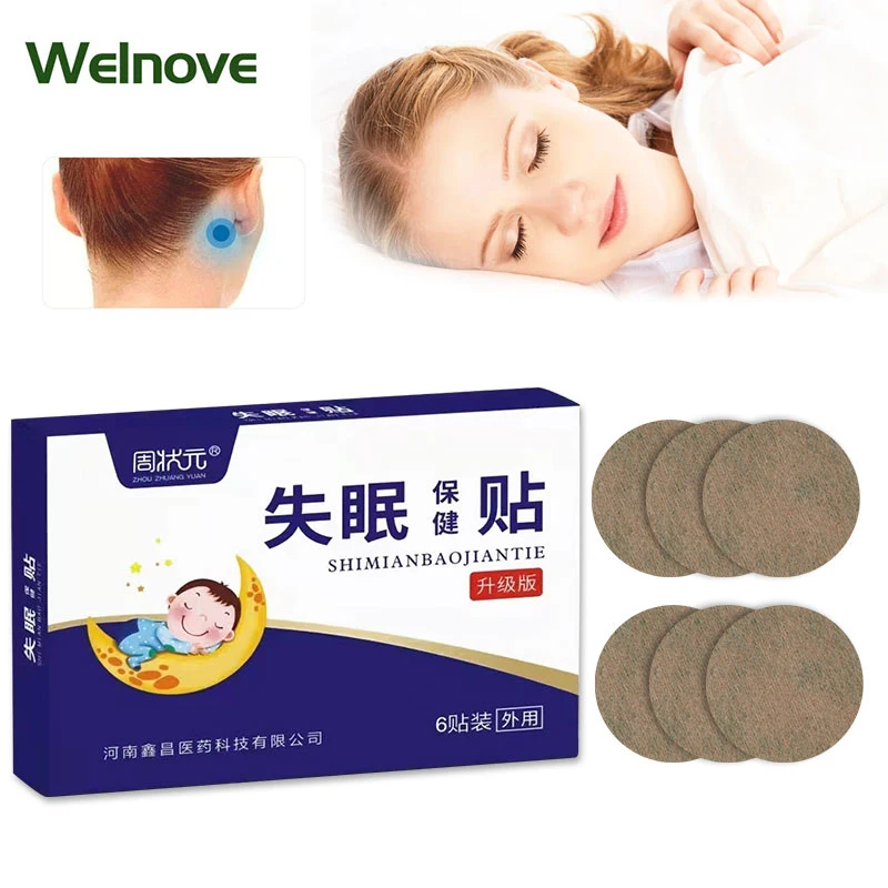 

6Pcs/box Insomnia Sleeping Patch Improve Sleep Quality Medical Plaster for Children Adult Soothing Sleep Aid Beauty and Health