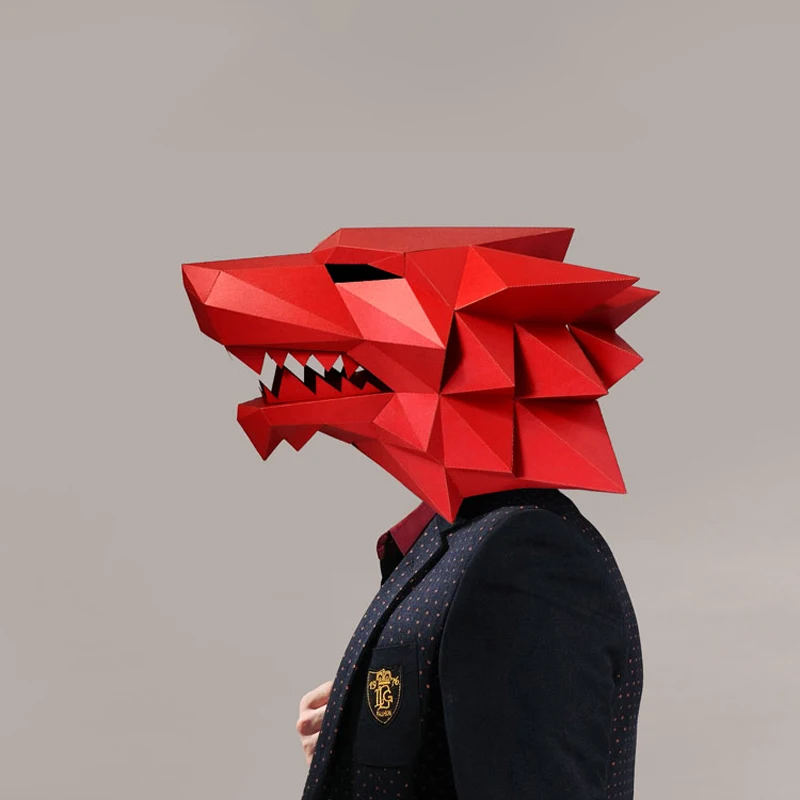 3D маска для лица бумажная поделок крутые вещи вечерние косплея игрушки Хэллоуина