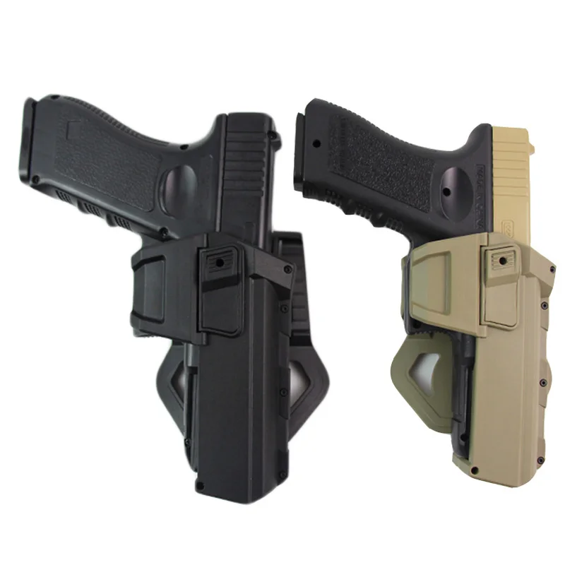 

Tactical Pistol Holsters for Glock G17 G18 with Flashlight or Laser Mounted Holster Right Hand Waist Gun Holster