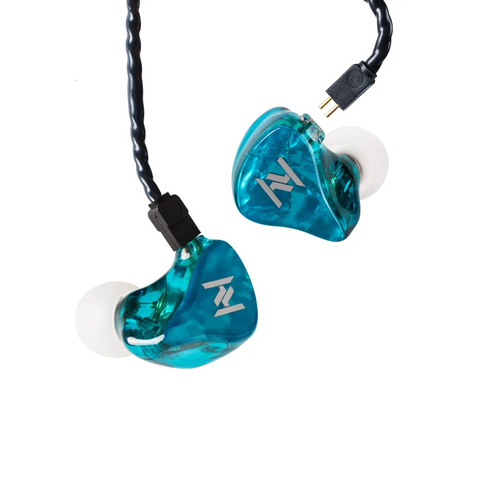 Yinyoo ASH 1BA+ 1DD наушники вкладыши HIFI бас наушники DJ металлические наушники гарнитура с 2PIN съемный кабель синий цвет
