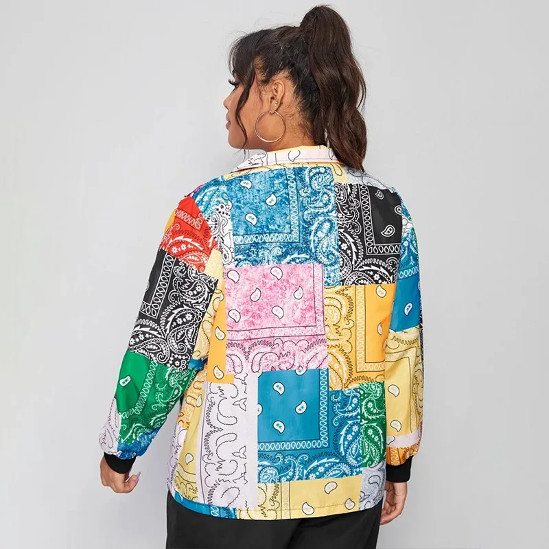 

Hot Recommend Korean Style Casual Vintage Printed Zipper Long Sleeve Women Coats And Jackets Fall Winter Workout Clothes