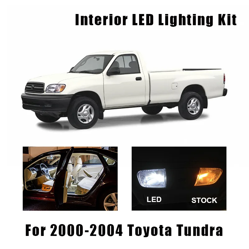 

13pcs White LED Interior Light Map Dome Bulbs Kit Fit For 2000 2001 2002 2003 2004 Toyota Tundra Courtesy Trunk License Lamp