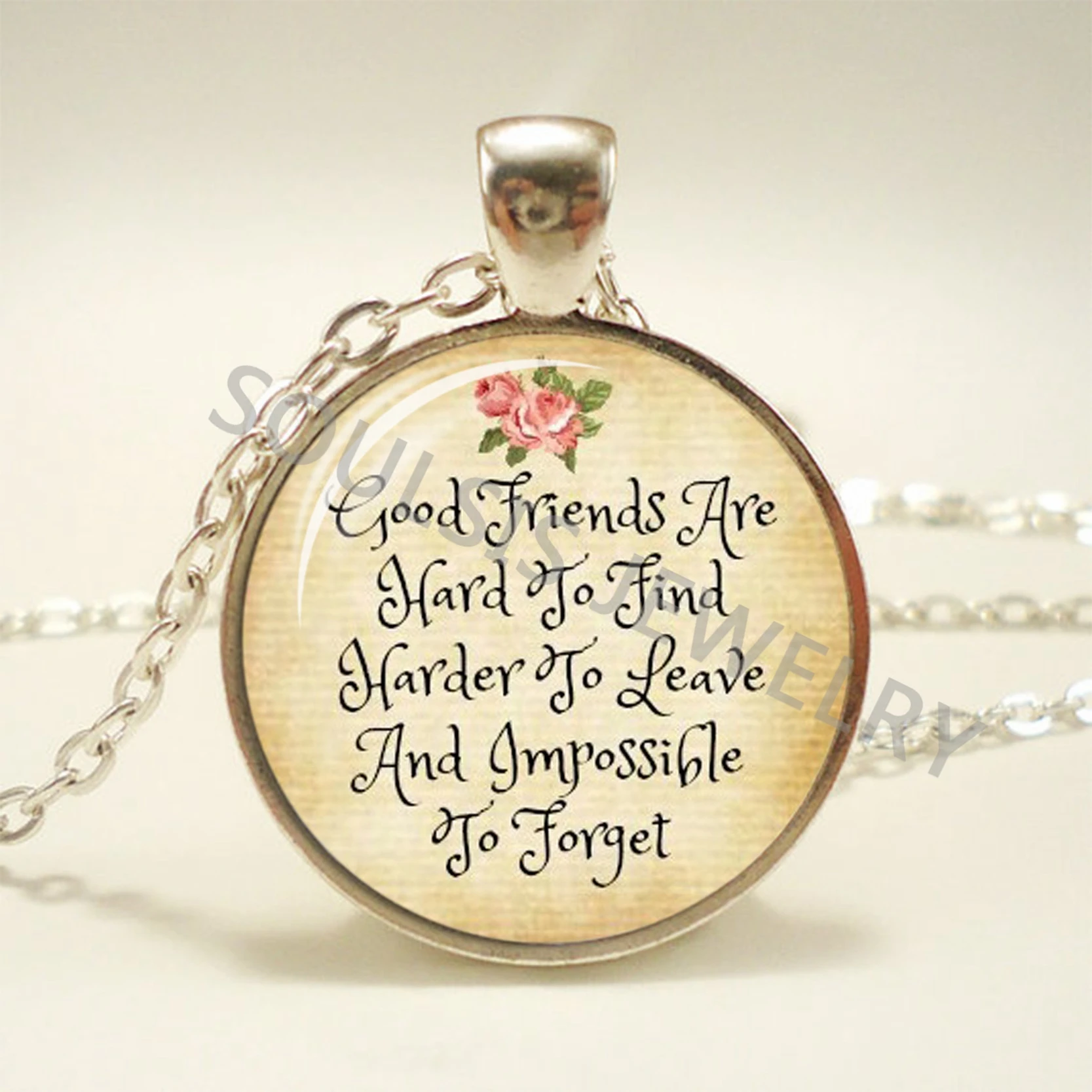 Всегда и мой друг навсегда ожерелье с цитатой тема стеклянный купол кулон