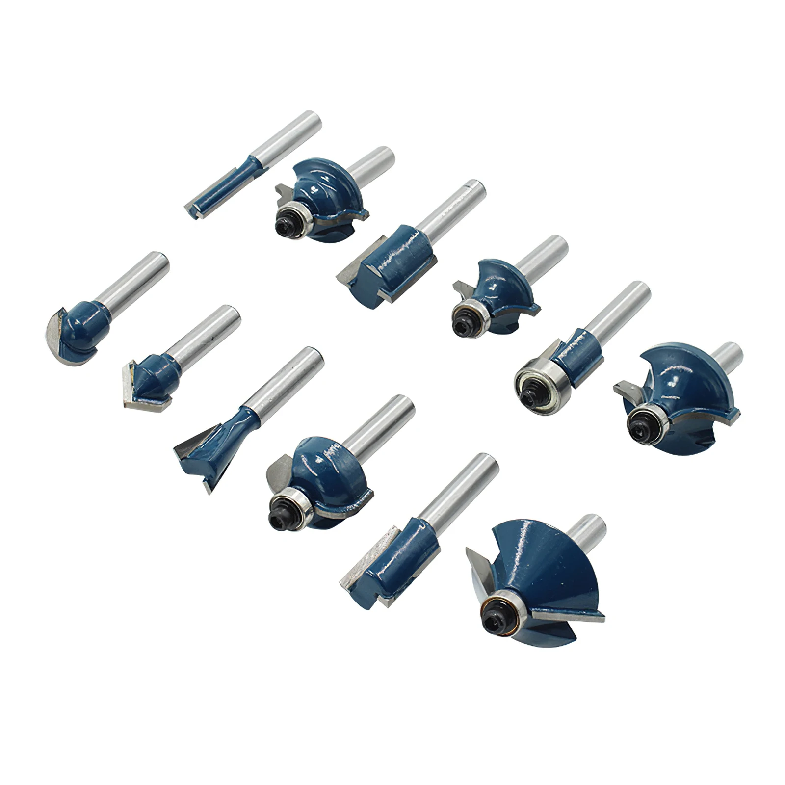 

15pcs 1/4 Router Bit Set Trimming Straight Milling Cutter Wood Bits Tungsten Carbide Cutting Woodworking Trimming