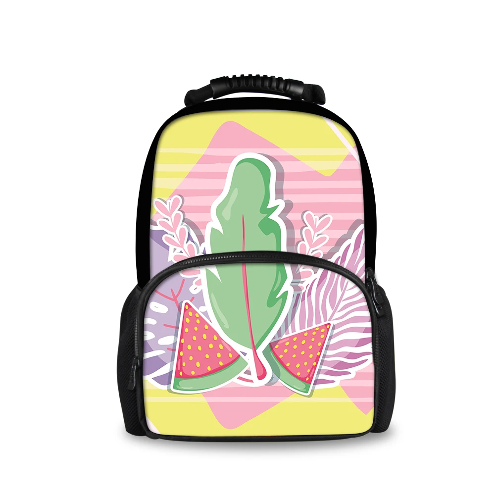 

Customized cute cartoon fruit print youth backpack boy girl student school bag children school bag travel backpack