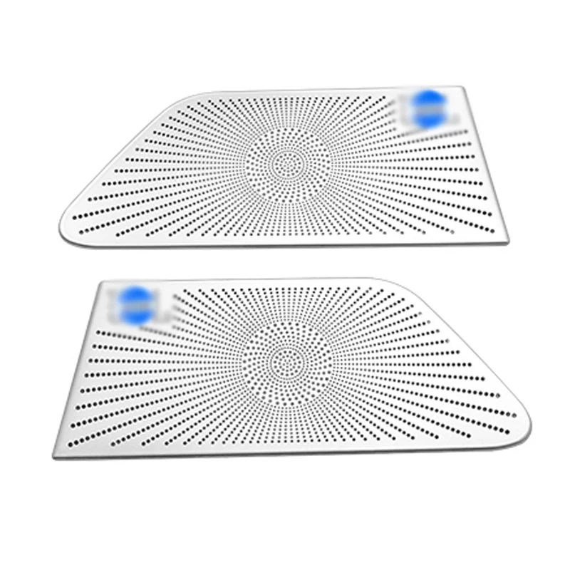 QHCP Car Rear Door Speaker Cover Stainless Steel Loudspeaker Frame 2Pcs Fits For Toyota Avalon 2019 2020 2021 Interior Accessory |