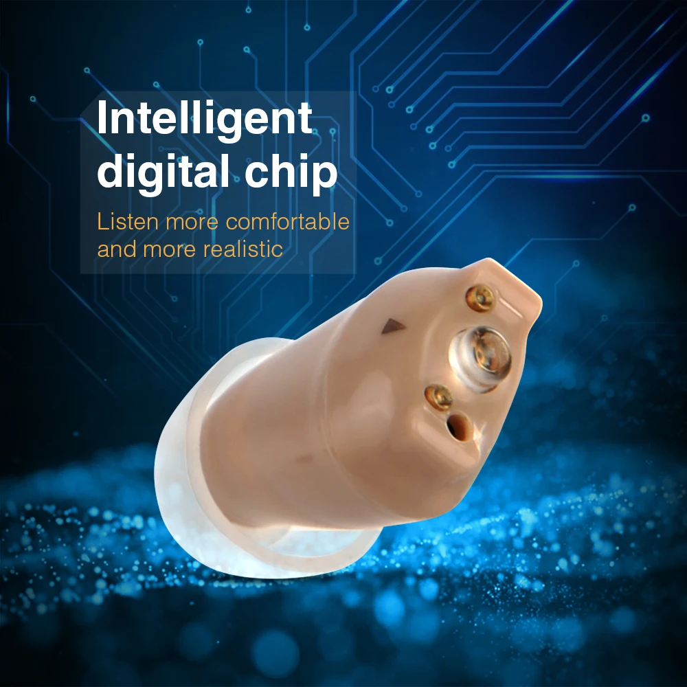 Слуховые аппараты внутренние ушные невидимые перезаряжаемые слуховые мини