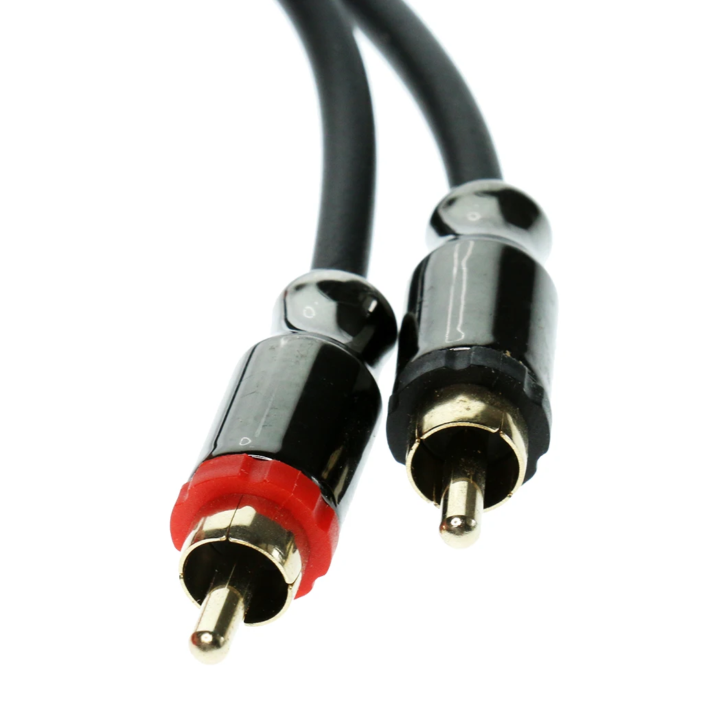 

Auto Replacement 300cm 2RCA Male to 2RCA Male Car Stereo Audio Power Cable for AV receiver, Amplifier, Mini Disk