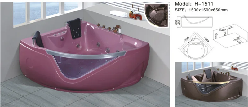 Современный дизайн 2 человек угловая Массажная Ванна|bathtub|bathtub massage |