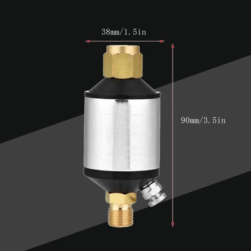

OOTDTY Oil Water Separator G1/4 Inlet Outlet Air Compressor Filter for Paint Sprayer Air Tools