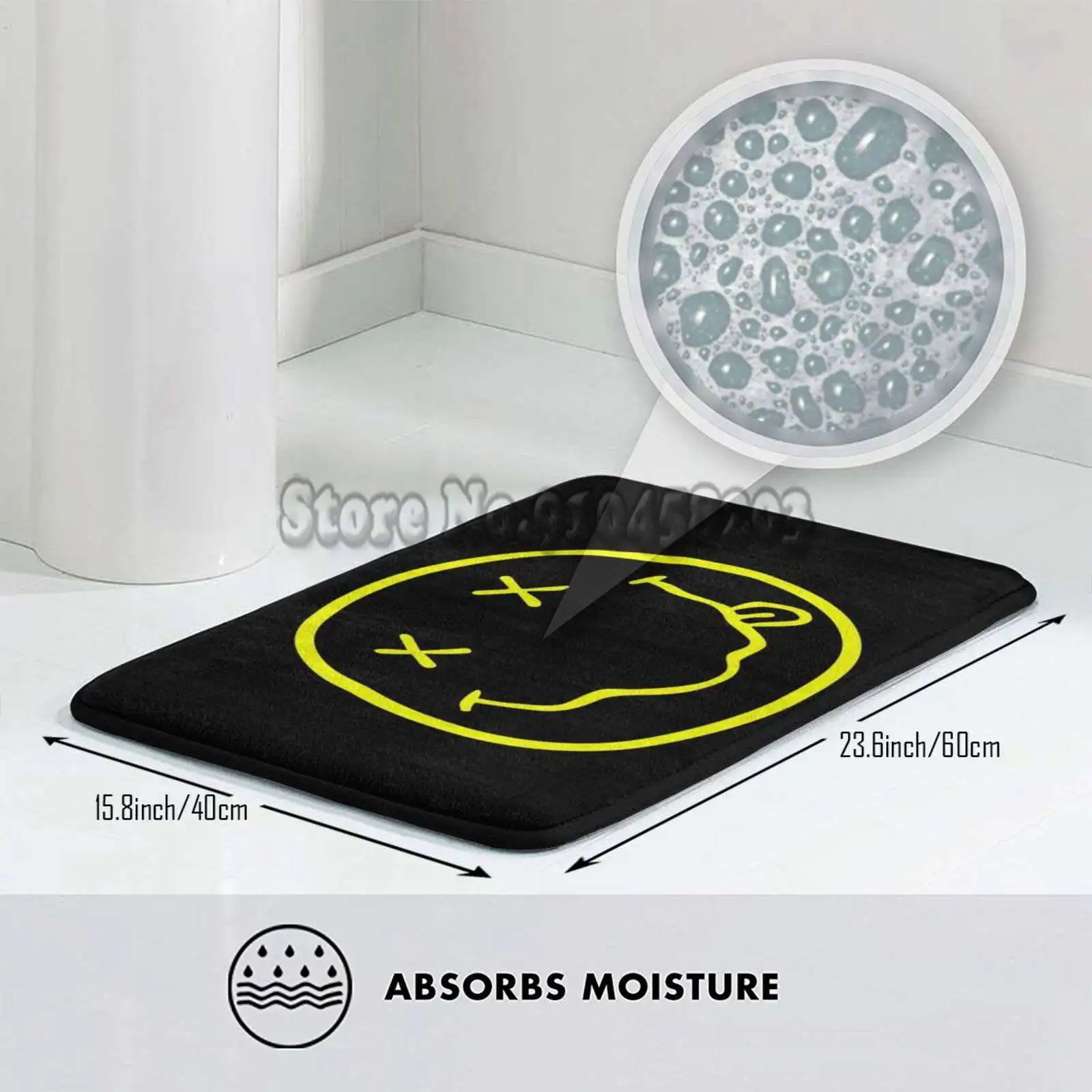 Rock Entrance Door Floor Mat Mats Outdoor Prayer Pad Music Cool Grunge Punk Classic Pop And Roll On 60S | Дом и сад