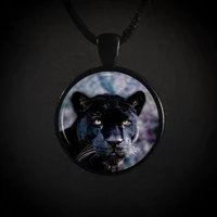 2017 new fashion black panther logo pendant necklace vintage chain choker statement necklace jewelry art of necklace wholesale