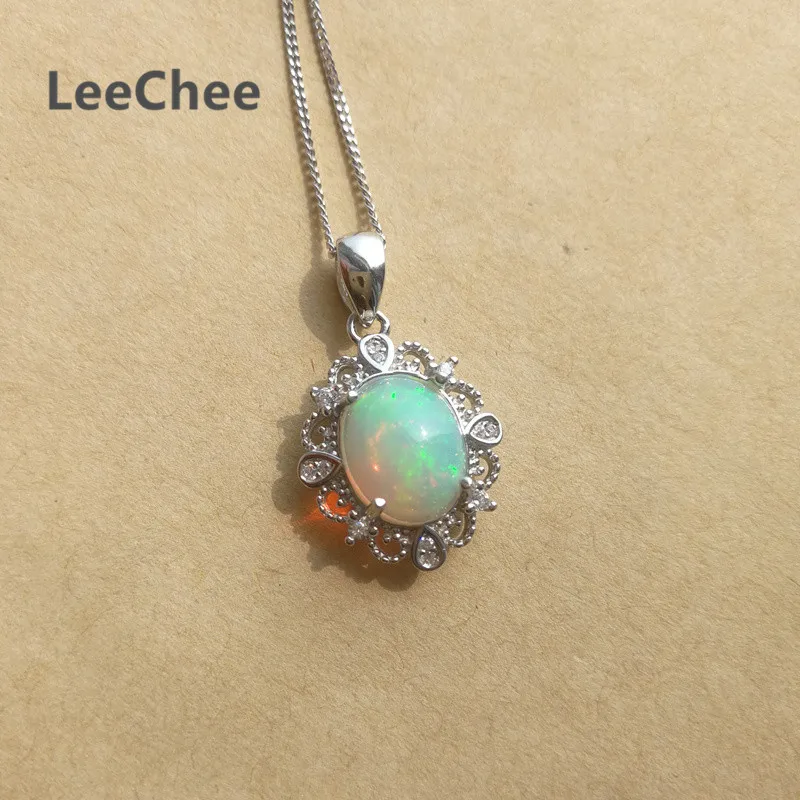 Опал Подвески для женщин Подарок на годовщину 8*10 мм натуральные разноцветные