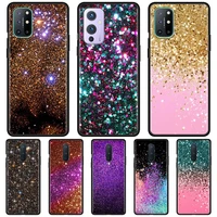 Phone Case For OnePlus Nord N10 N100 N200 Pro Black TPU Fundas Silicone Coque Glitter Gold Pink Print