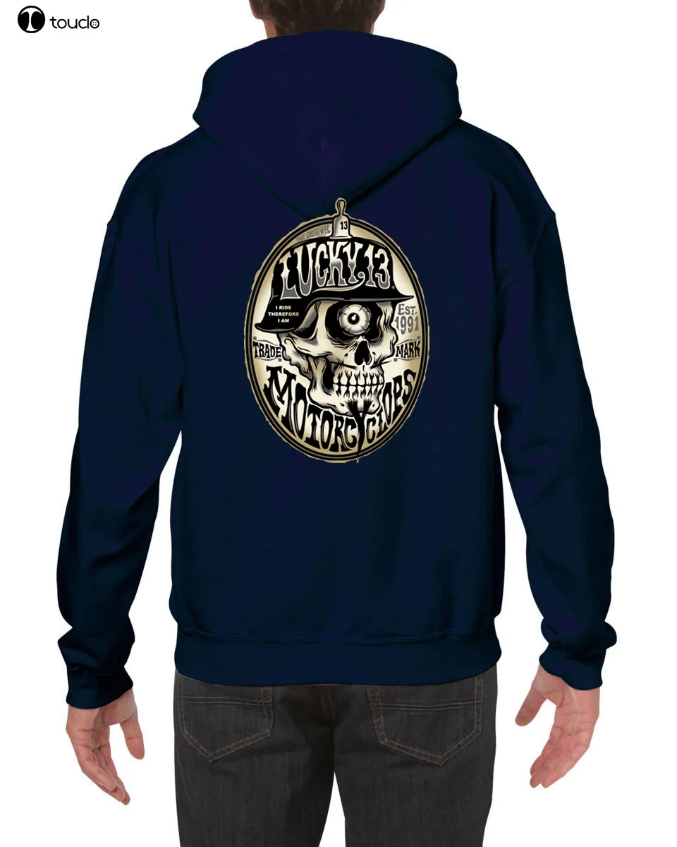Hot Sale Lucky Men's Hoodies Motorcyclops Monster Motorcycle Biker Chopper Tattoo Art Sweatshirt | Мужская одежда