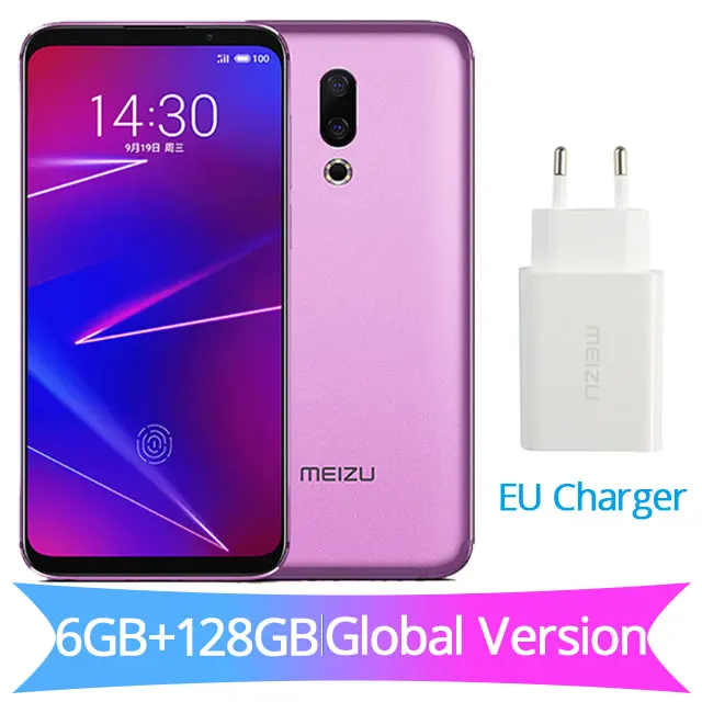 Глобальная версия Meizu 16, 6 ГБ ОЗУ, 128 Гб ПЗУ, 16X16 X Смартфон Snapdragon 710, четыре ядра, 6,0 дюйма, 2160x1080 P, полноэкранное зарядное устройство европейского стандарта - Цвет: 6GB 128GB Purple