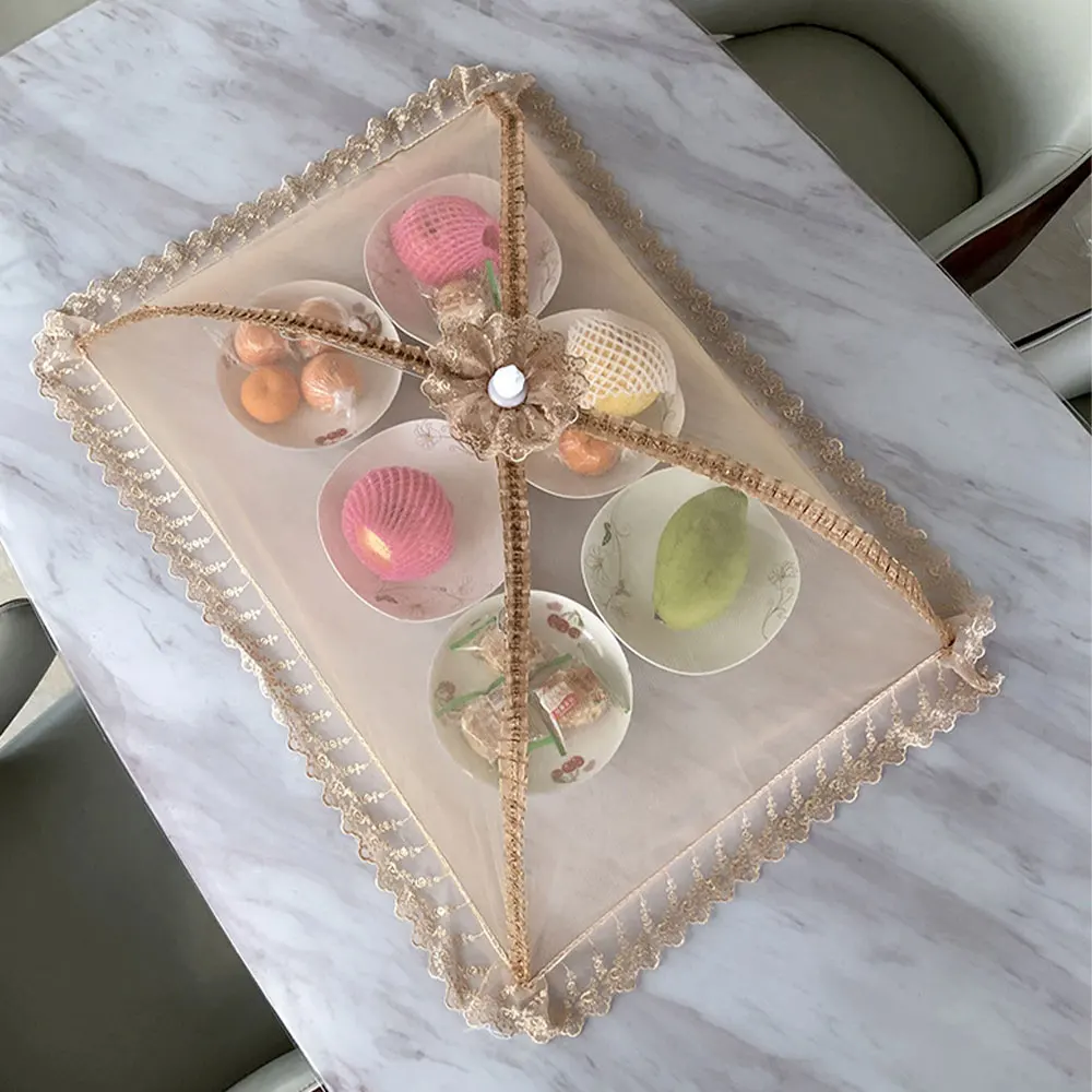 

Umbrella Style Food Cover Lace Mesh Breathable Anti Fly Mosquito Meal Cover Round /Rectangular Shape Cover Summer Kitchen Tool