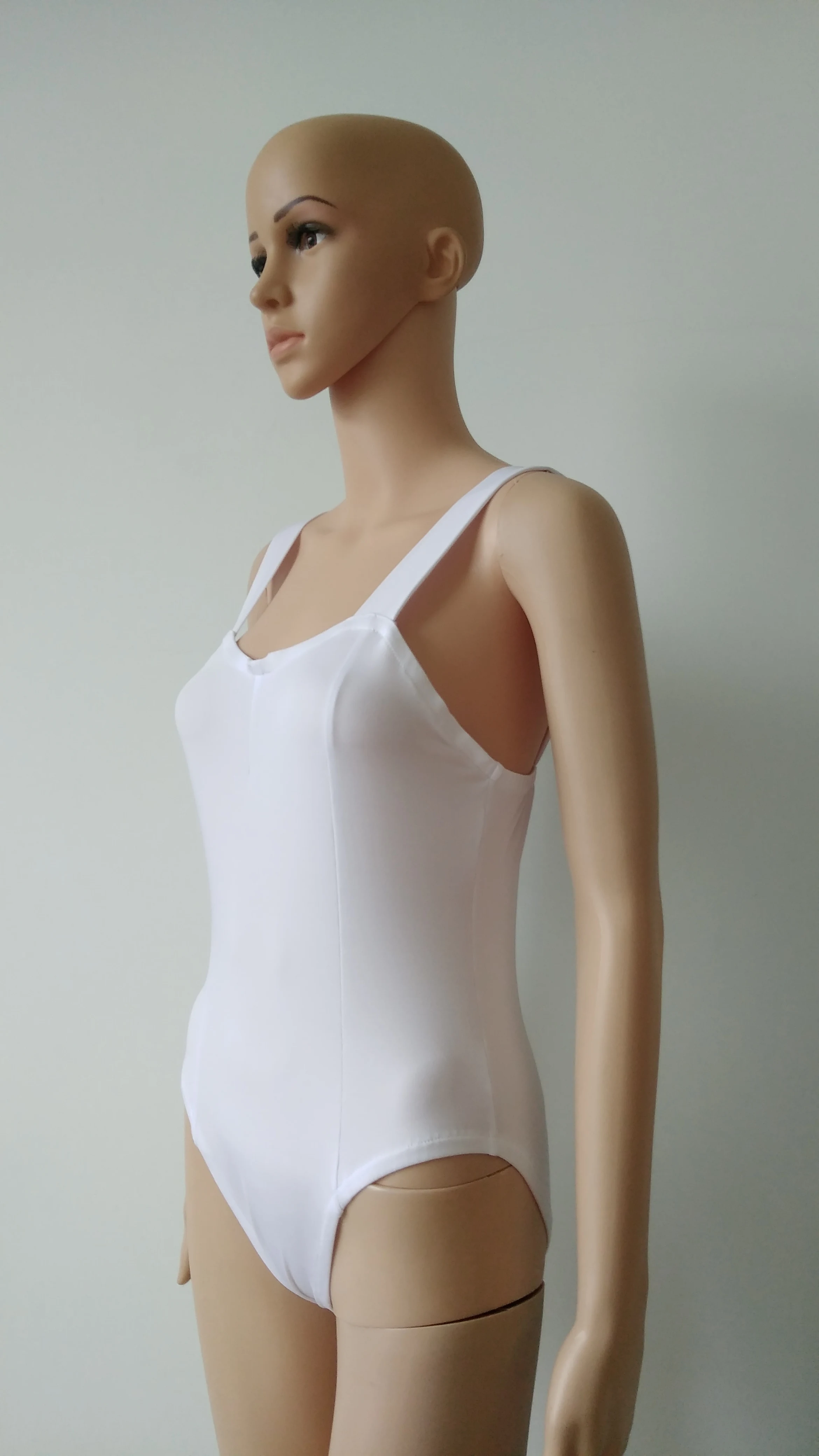 Новый стиль белого цвета без рукавов спандекс комбинезон унисекс балетные