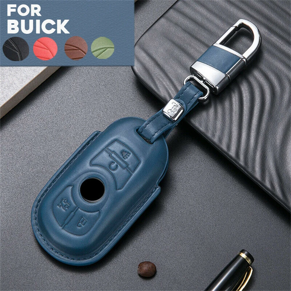 

Чехол для автомобильного ключа с дистанционным запуском из натуральной кожи, защитный держатель, оболочка, аксессуары для Buick анклава Encore GX ...