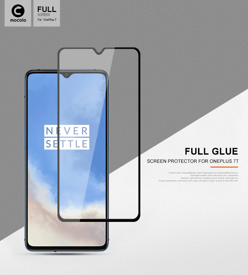 Закаленное стекло MOCOLO с полным покрытием для OnePlus 7T 6 6T 3T 5 5T One Plus 7T защита экрана OnePlus 7 7T Pro изогнутое стекло