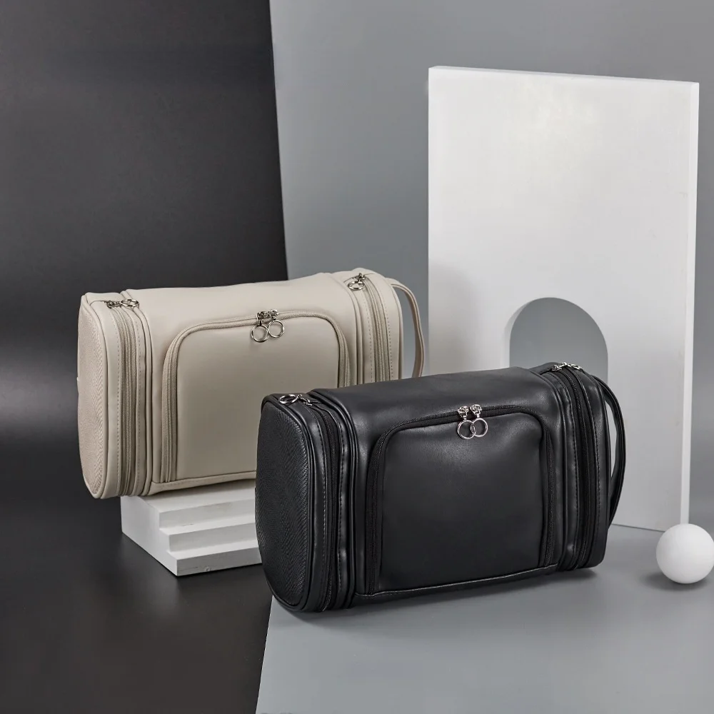 

Женская косметичка, сумка для мытья, кожаная Водонепроницаемая Портативная сумка большой вместимости, Женская дорожная косметичка для хра...