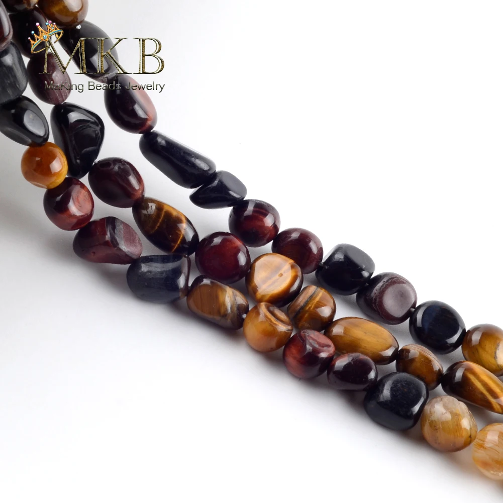 Оптовая продажа бусины из натурального камня неправильной формы с тигровым