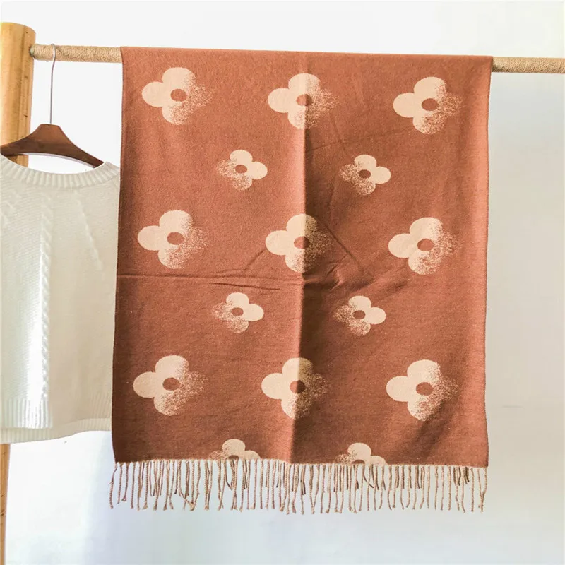 Новинка осенне-зимняя теплая шаль женская модель 2019 года женский шарф с двумя