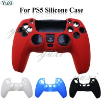 yuxi nonslip silicone gamepad protective cover joystick case for ps5 game controller skin guard gaming accessories