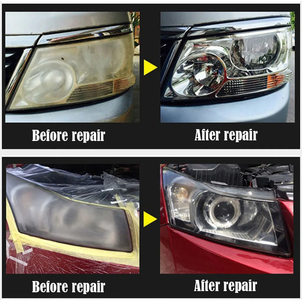 Набор для ремонта автомобильных фар жидкость полировки и окисления царапин на