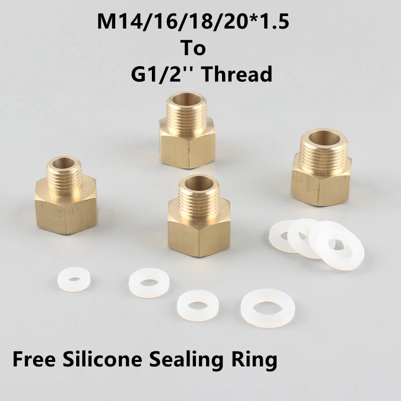 

Латунный резьбовой соединитель G1/2 ''To M14 M16 M18 M20 * 1,5