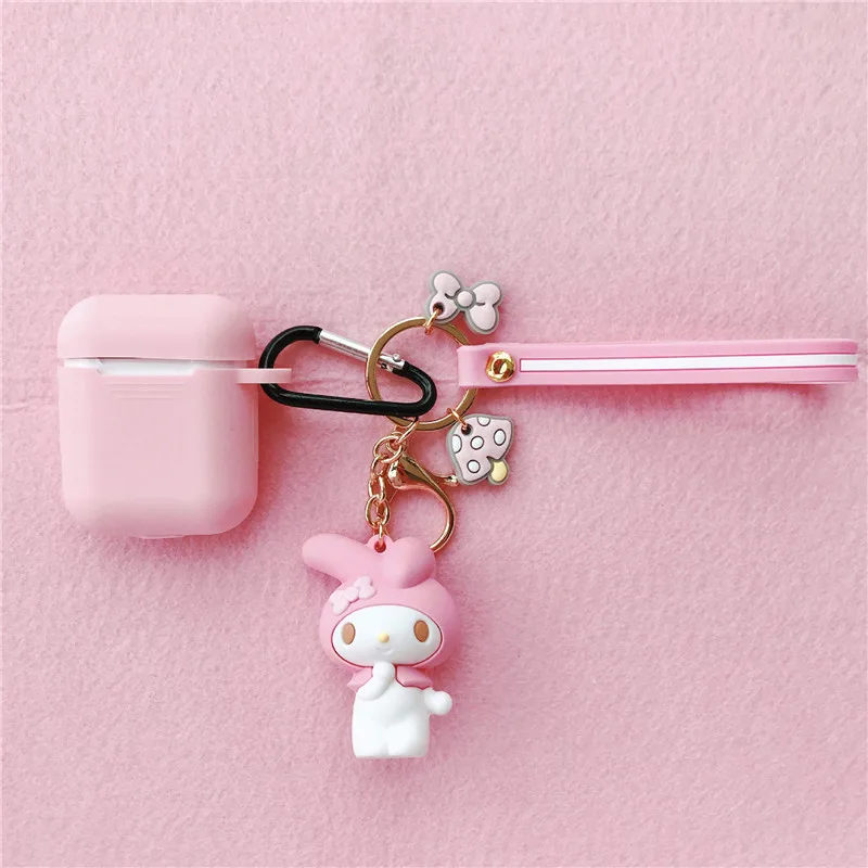 Японская Милая мультяшная гарнитура чехол для AirPods Cinnamoroll Melody Kuromi Buzz Toy беспроводной Bluetooth наушники чехол s с подвеской - Цвет: Pink 1