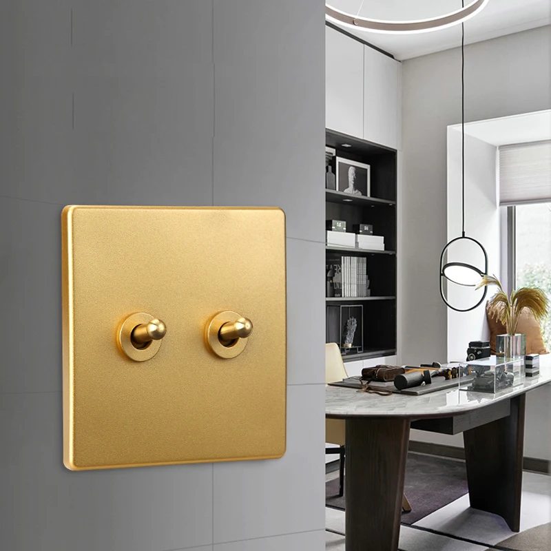 Винтажный латунный рычажный переключатель на 1-4 клавиши двухсторонний