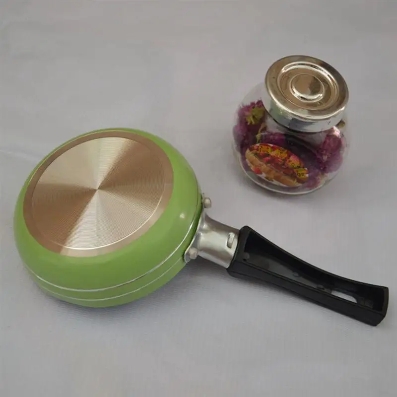 

1PC Mini Fried Eggs Pan Saucepan Household Frying Pan Non-Stick Flat Egg Pancake Omelette Steak Pan Roasting Pans (Random Color)