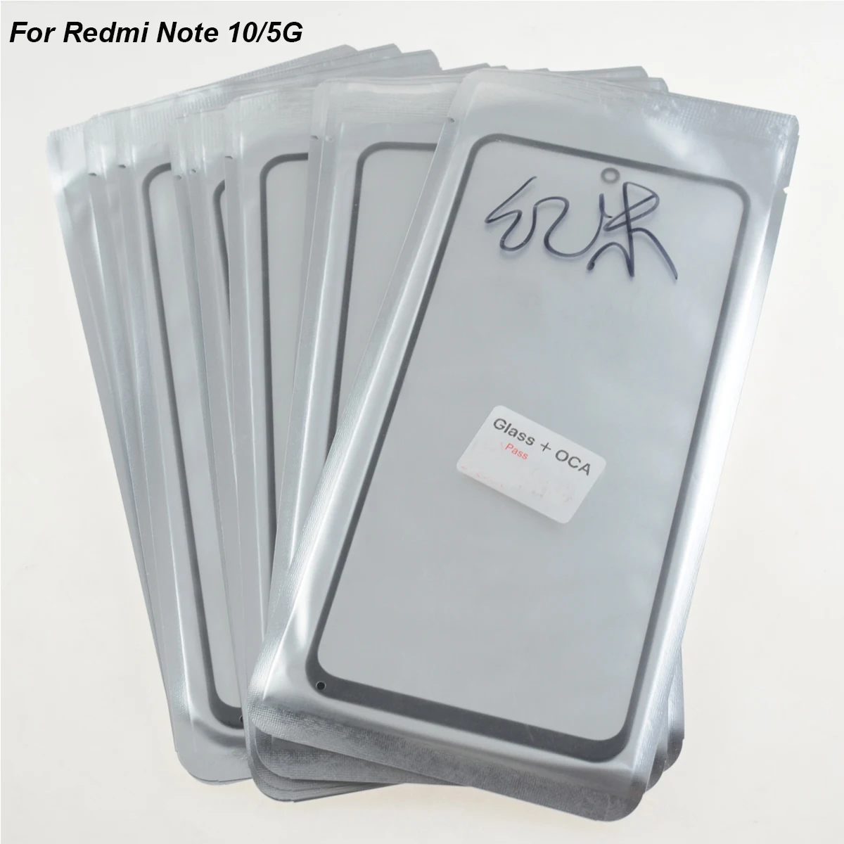 

5PCS Screen Front Glass With OCA Glue Replacement For Xiaomi Redmi Note 10 Pro Touch Screen Panel Glass Lens For Redmi Note 10
