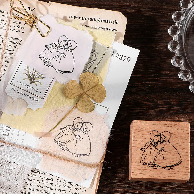 Декоративный штамп для скрапбукинга девочек детей деревянные и резиновые штампы