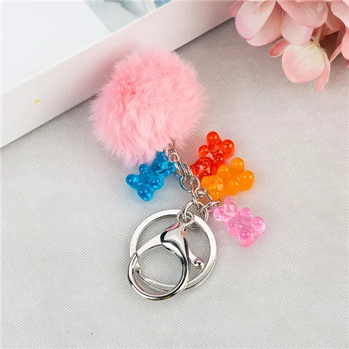 as picture 1 шт. Gummy Bear брелок Flatback смола подвеска амулеты красочные сумки брелок для женщин - Цвет: as picture