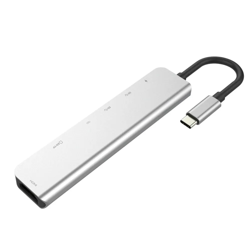 Лидер продаж разветвитель 7 в 1 типа C адаптер с несколькими портами Ethernet-порт 2