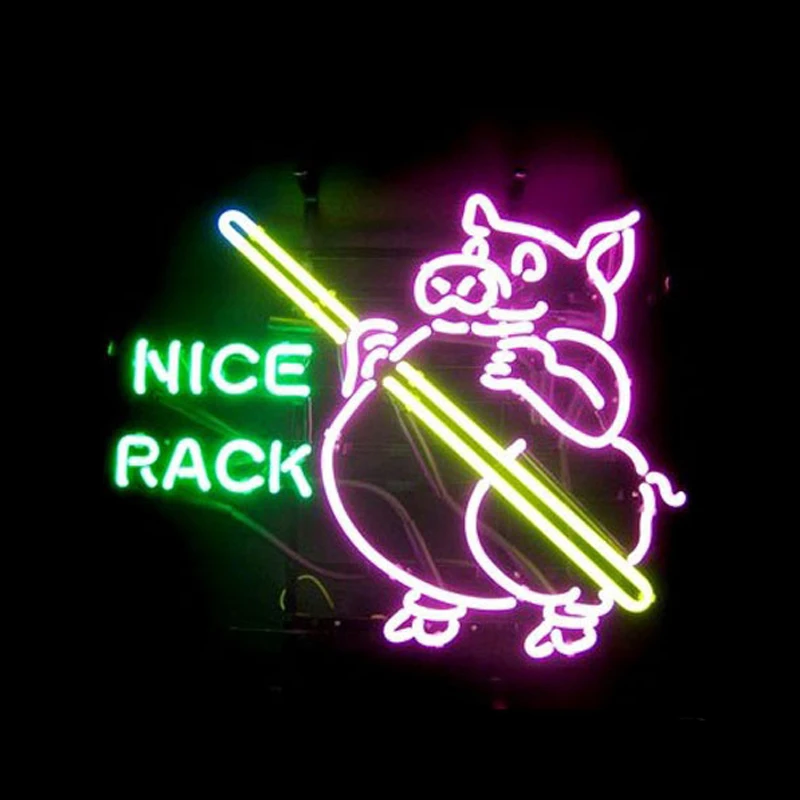 Хороший стойка в виде розовой свинки Бильярд неоновая вывеска для организаций и